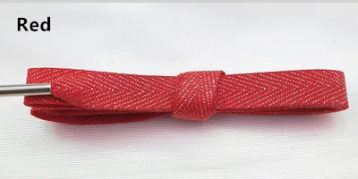 Red Однотонные блестящие шнурки из полиэстера и хлопка с узором «елочка» для женщин и мужчин; цветная Спортивная повседневная обувь из кожи; шнурки; Прямая поставка - Цвет: Red