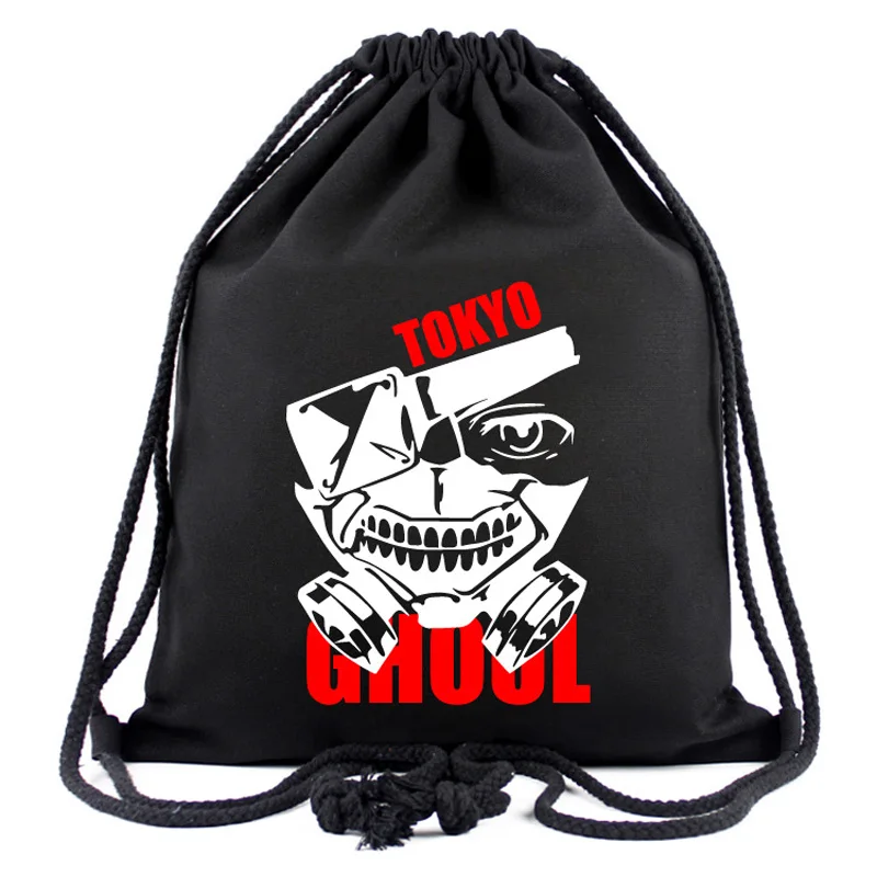 

Токийский Гуль косплей аниме Drawstring Bag вместительный дорожный рюкзак мужской струнный рюкзак