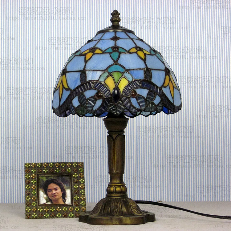 8-дюймовая настольная лампа Tiffany lighting в средиземноморском стиле E27 110-240 В | Лампы и