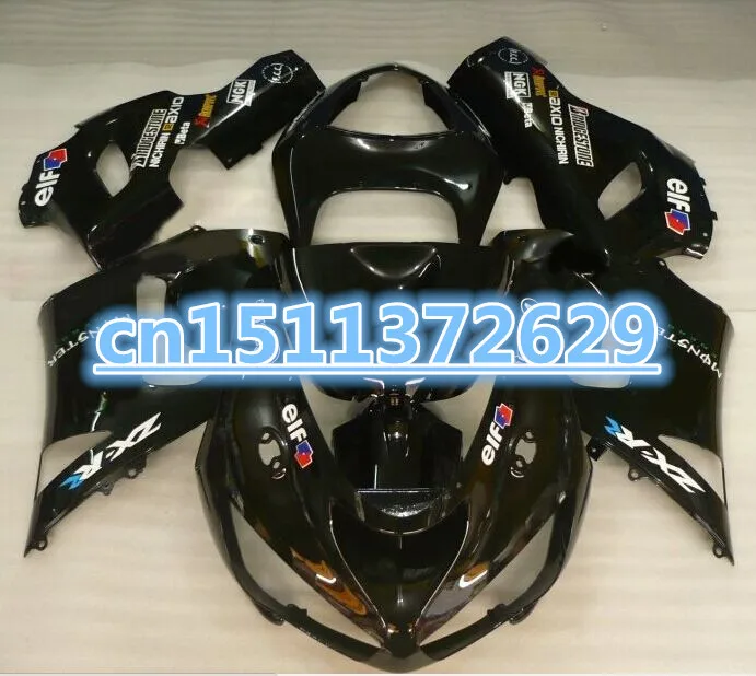 Хит продаж дешевые Обтекатели для KAWASAKI NINJA ZX 6R 636 05-06 ZX636 ZX6R Φ Black EIF 05 06 2005 2006 |
