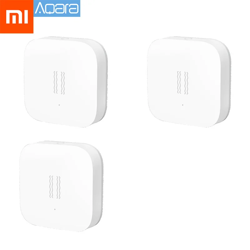 Xiaomi Mi jia Aqara датчик вибрационного УДАРА встроенный гироскоп датчик движения для Xiaomi Mi приложение для дома Global Edition - Цвет: 3pcs