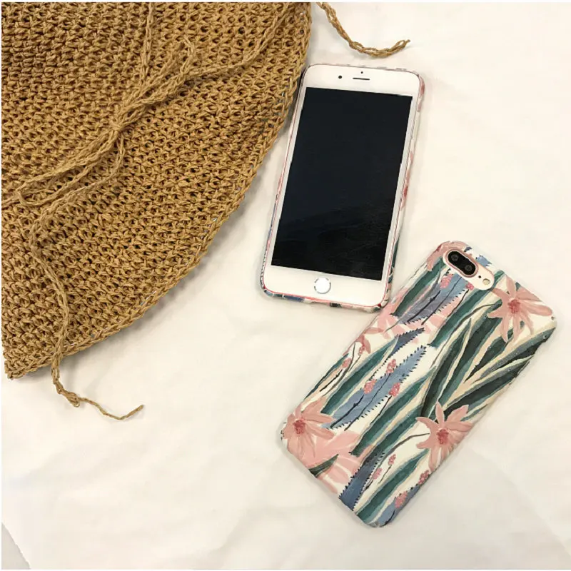 Зеленые листья растений чехол для телефона iphone х 6 S 7 8 плюс Жесткий PC задняя