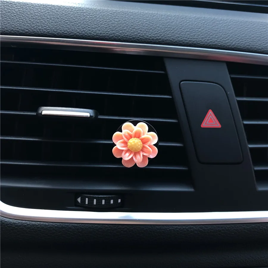 2 шт. цветные маленькие цветы украшение для автомобиля зажим духов автомобильный