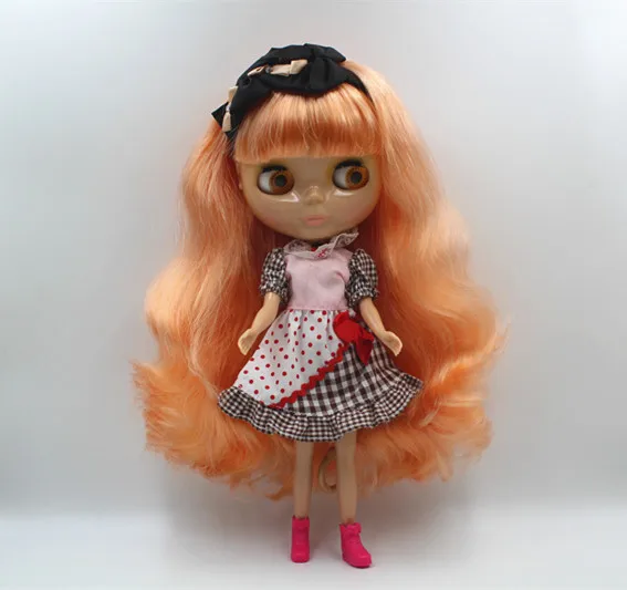 Кукла Blygirl светло-оранжевая бордовая Обнаженная для обычного тела 7 суставов