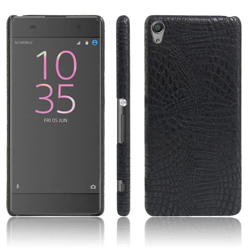 Чехол для Sony XA F3111 F3112 Жесткий ПК с текстурой крокодиловой кожи + твердая задняя