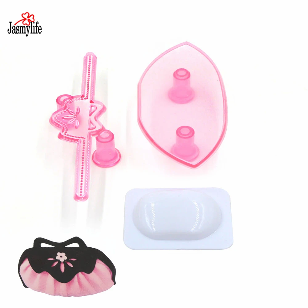 Новый стильный 3 шт./компл. пластик помадка Дамский клатч резак Дамская формочка