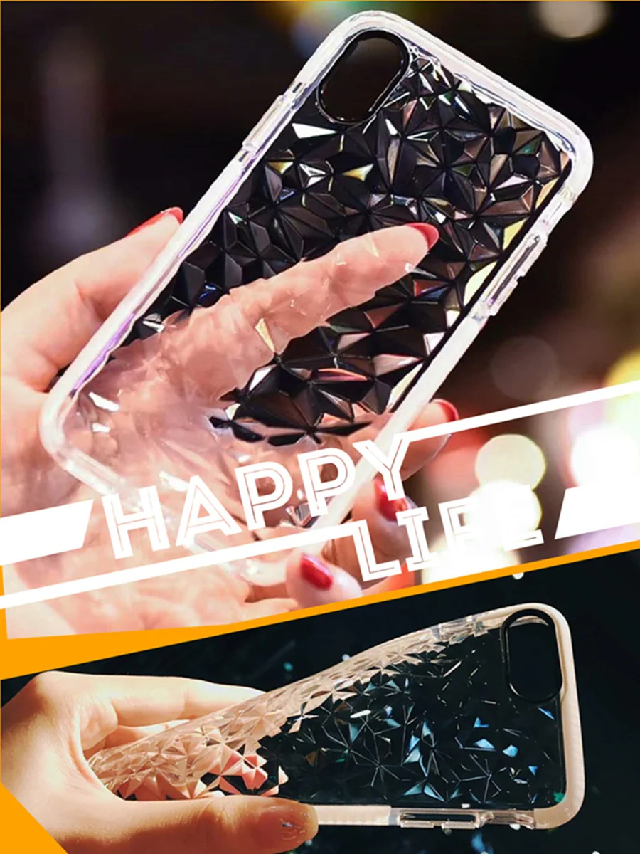 Чехол для телефона с 3D алмазным зерном и кристаллами Apple силиконовый чехол iPhone 6 6s