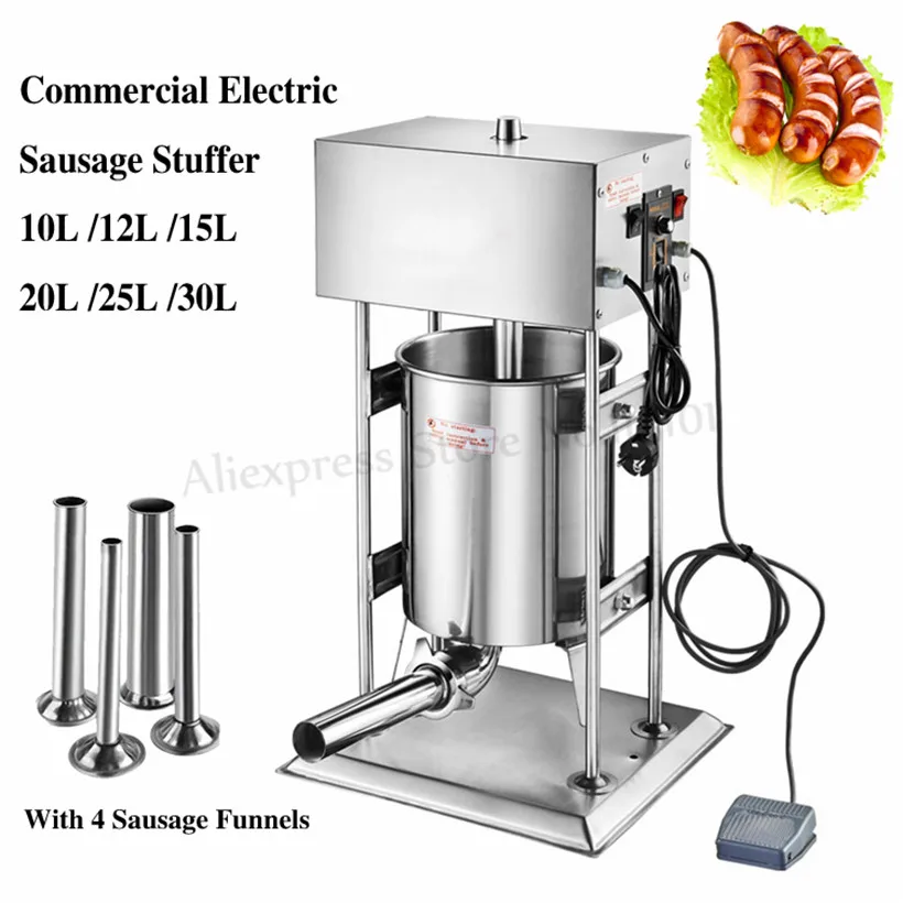 Eletric Sausage Maker 12L Churro Making Machine Sausage Meat Extruder Salami Filler Spain Churros Maker Restaurants