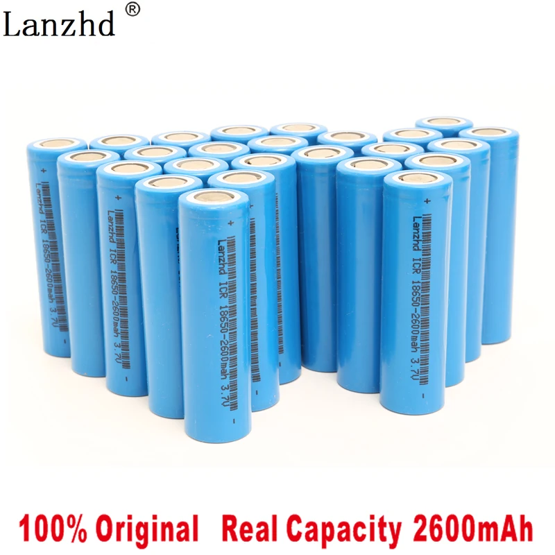 Новые аккумуляторы 18650 2600 mah ICR18650 для samsung 18650 большой ток Перезаряжаемые литий-ионный аккумулятор для фонарика(10-40 шт