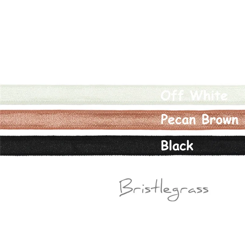 3 Yards per Color BRISTLEGRASS 5 ярдов 3/" 10 мм цельный спандекс атласная лента блестящая не откидывающаяся резинка повязка на голову бюстгальтер ремень платье кружевная отделка DIY шитье - Цвет: 3 Yards per Color