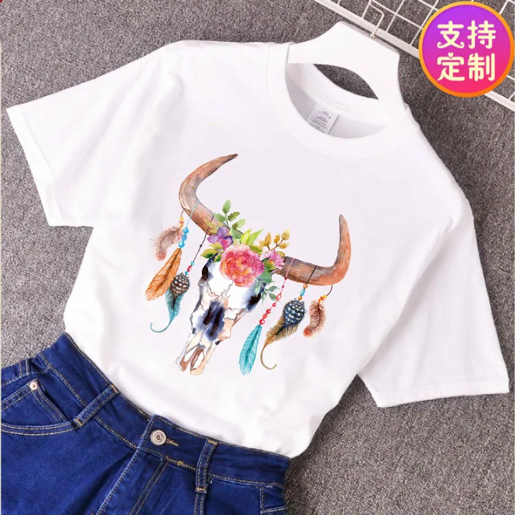 21*24cm Indian Style Cartoon Painting Deer Head Transfer Clothing Badges Applique DIY Patches for Clothes Accessories | Дом и сад
