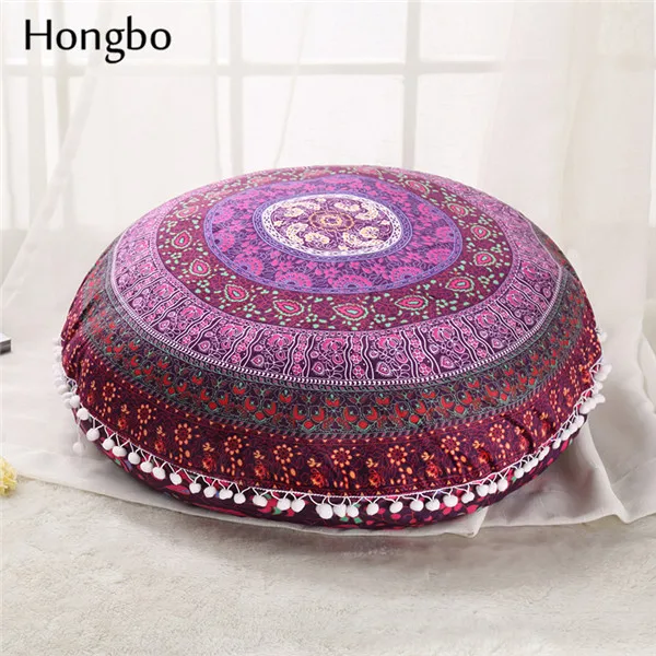 14 Hongbo 1 шт. подушки для пола Мандала круглая подушка в богемском стиле подушки Чехол для дома декоративные пледы наволочки - Цвет: 14