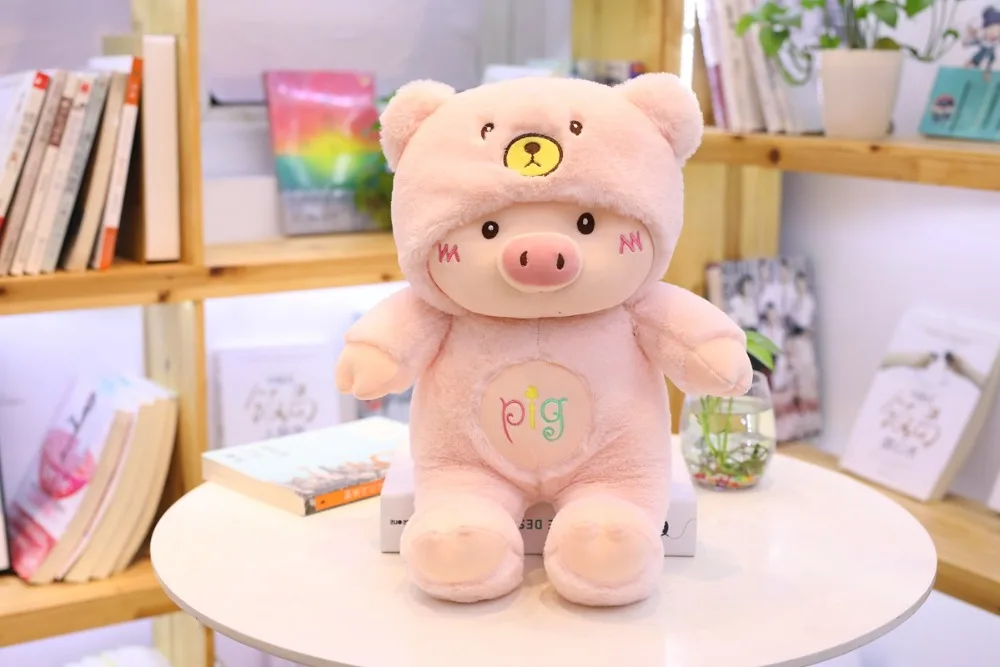 30 см/40 см/50 см Kawaii переодевание поросенка плюшевая игрушка мягкая мультяшная животное кошка/медведь/собака мягкая кукла для девочек подарок на день Святого Валентина