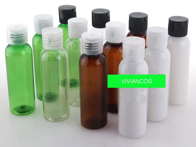 

1000pcs/lot 60ML plastic PET travel container bottle with flip top cap,sample Empty refillable bottle,emulsion lotion bottles