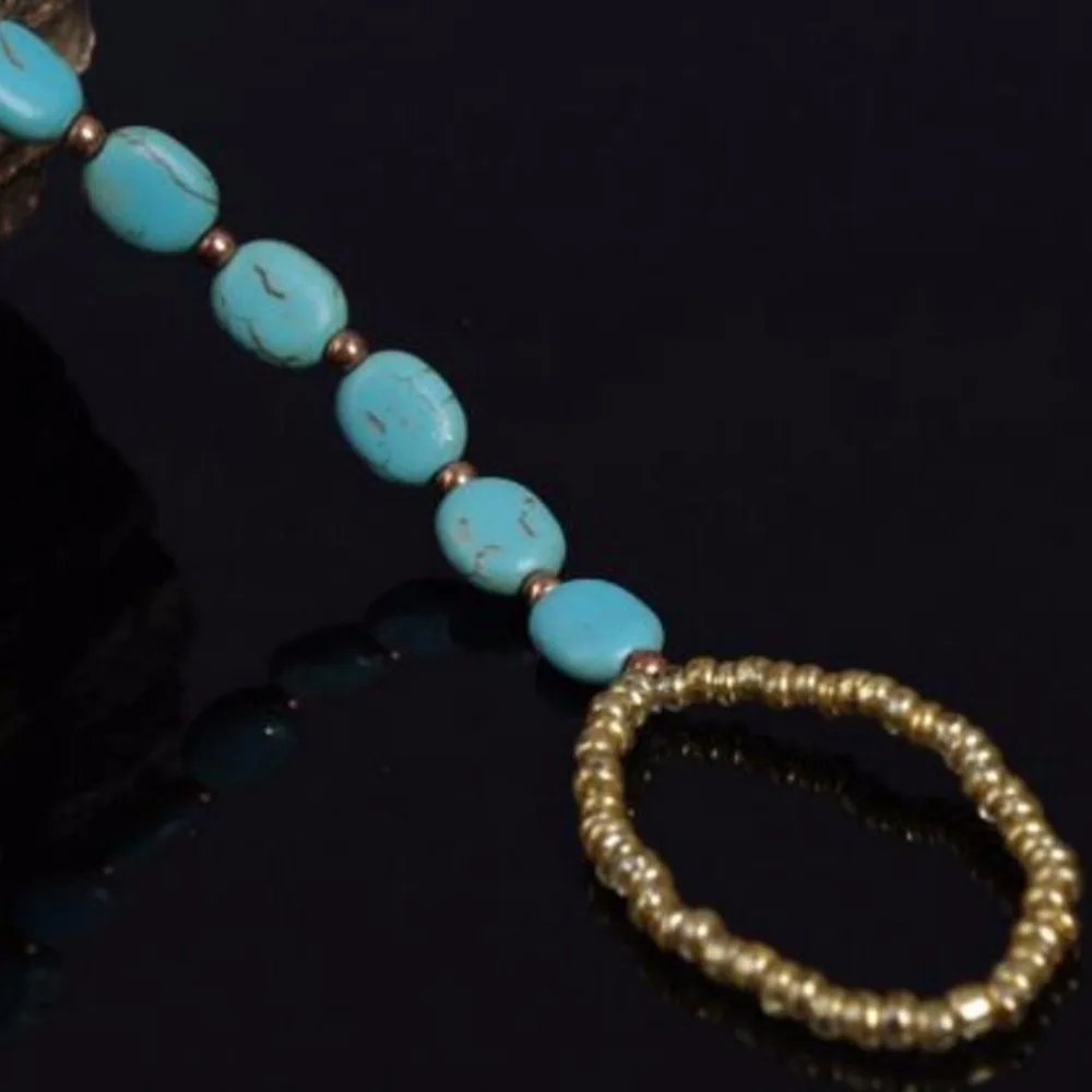 1 шт. новый модный браслет на ногу из натурального камня лодыжку сандалии ножные