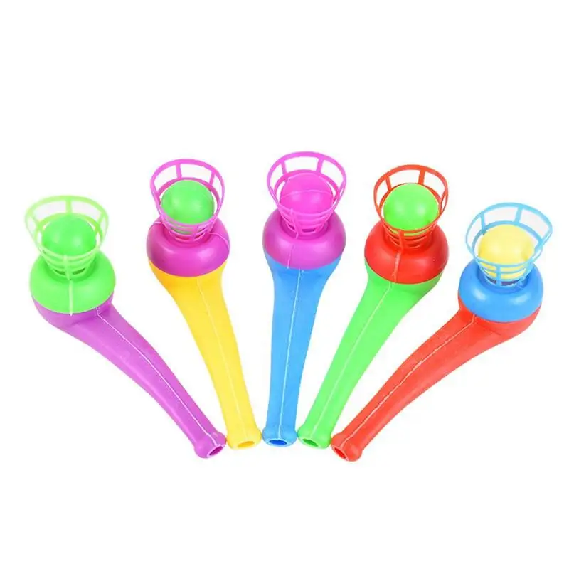 Multicolor Пластиковые плавающие Детские дующие шары трубчатая игрушка пластиковый подвесной вентилятор труба дующий подвесной шар детский подарок - Цвет: Multicolor