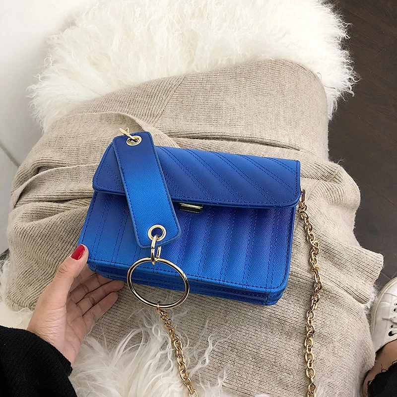 Youda модный градиентный цветной женская наплечная сумка с кольцом украшения