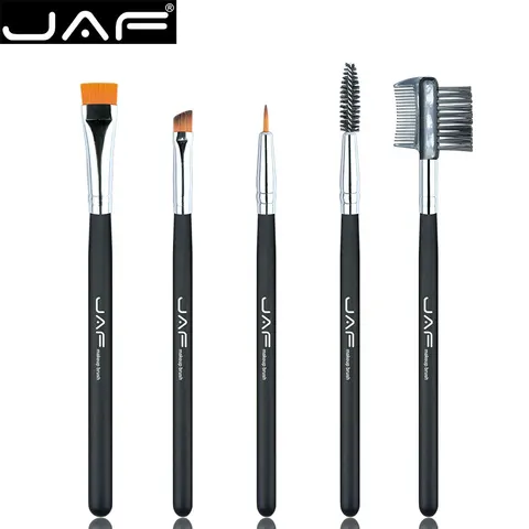 Розничная продажа, JAF 100%, набор косметических кистей для макияжа глаз для подводки глаз, бровей, ресниц, синтетическая щетка для волос, гребень для искусственных волос