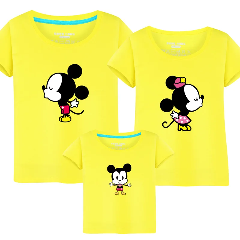 Одинаковые комплекты одежды для всей семьи забавная футболка с коротким рукавом