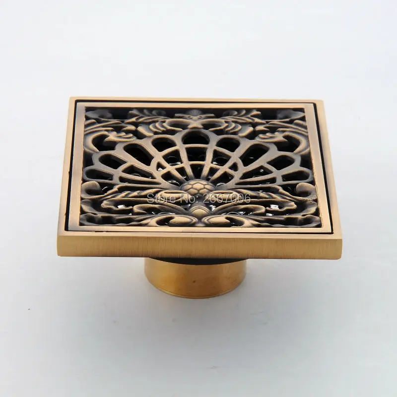 Бесплатная доставка новый дизайн латунный художественный тропический дренаж 10*10