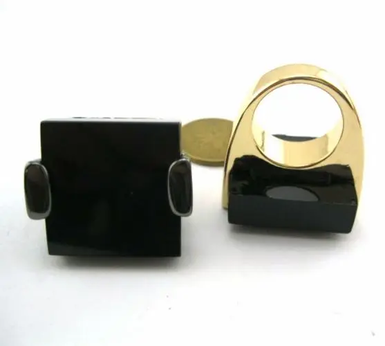 Новое поступление яркие Квадратные Кольца с большой шириной модное мужское и