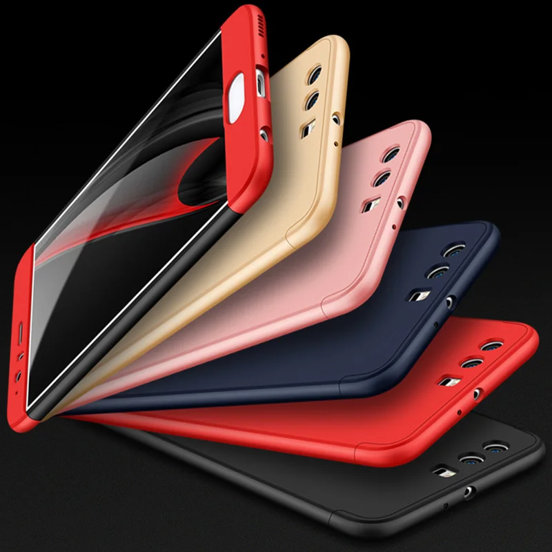 360 Степень защиты чехол для Huawei Honor 8 9 Lite 6x V9 красные черные лоскутное роскошные