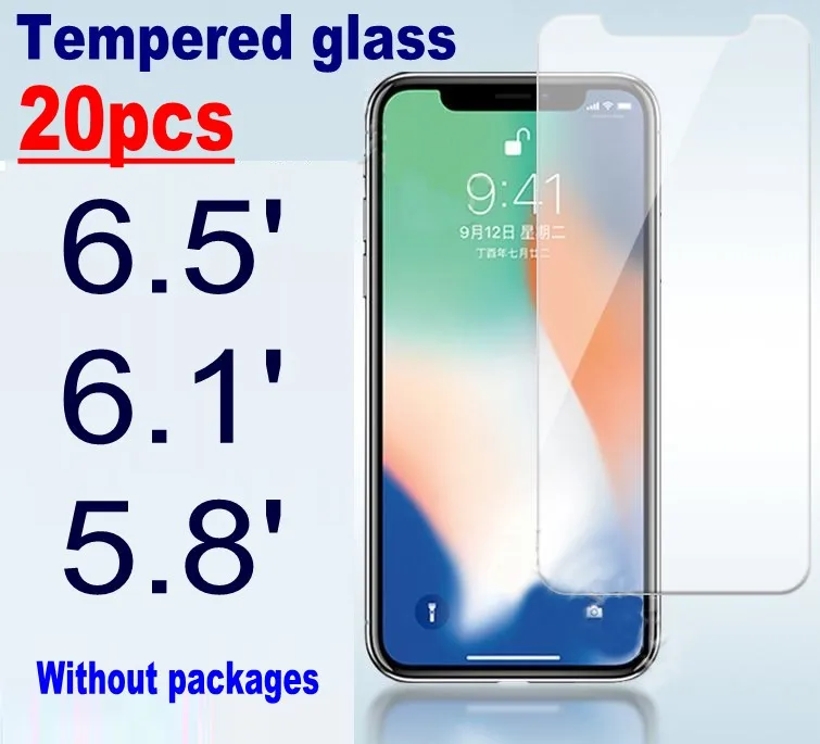 20 шт ультратонкое закаленное стекло для iPhone XS MAX XR 8 7 6 6S Plus 6,5 6,1 5,8 Защитная пленка для экрана