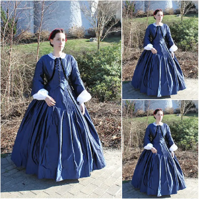 

New Arrival customer made Vintage Costumes Victorian Dress 1860s Civil War Southern Belle Gown Dress Lolita dresses US4-36 C-271