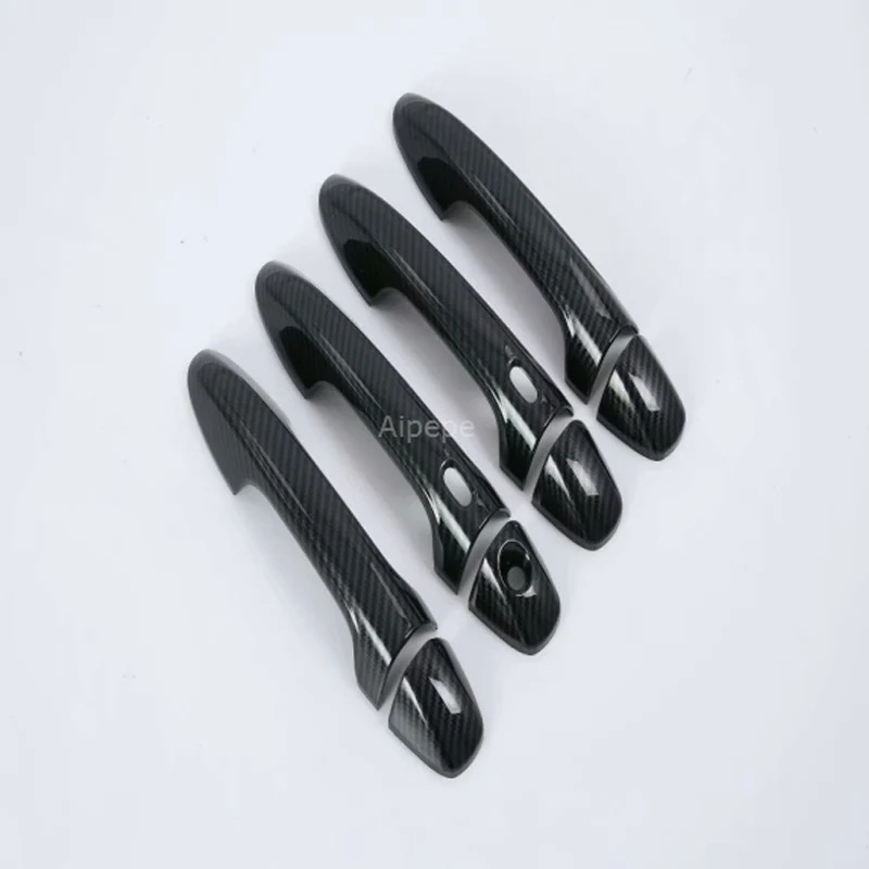 Стайлинг автомобиля из углеродного волокна крышка дверной ручки отделка рамы