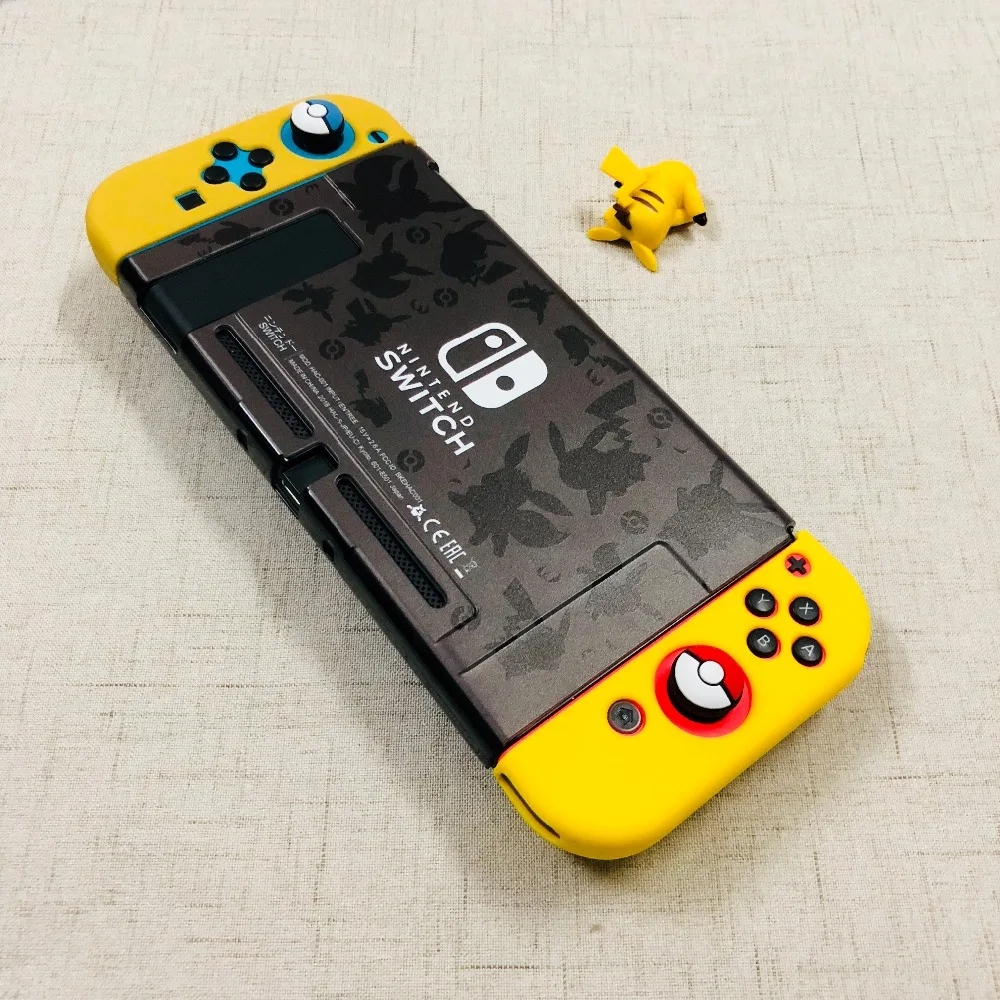 NS Switch Let's Go Pikachus Жесткая Сумка для переноски Joy con Pokeball Thumbsticks Grips cap для Nintendo Switch Console Shell Чехол