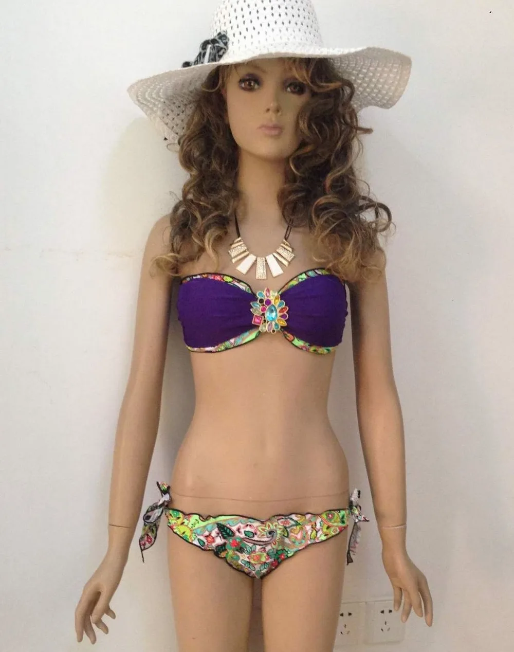 2 Color Sexy Fiesta Bandeau bikini S M L 6F4242 Swimwear New Arrival Bikinis Strappy Free shipping hot set |