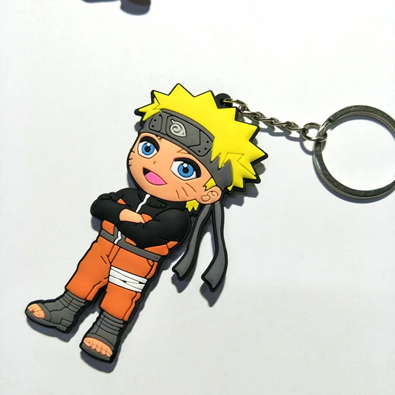 Горячая Распродажа Diy ручной работы из ПВХ брелок для ключей с рисунками аниме