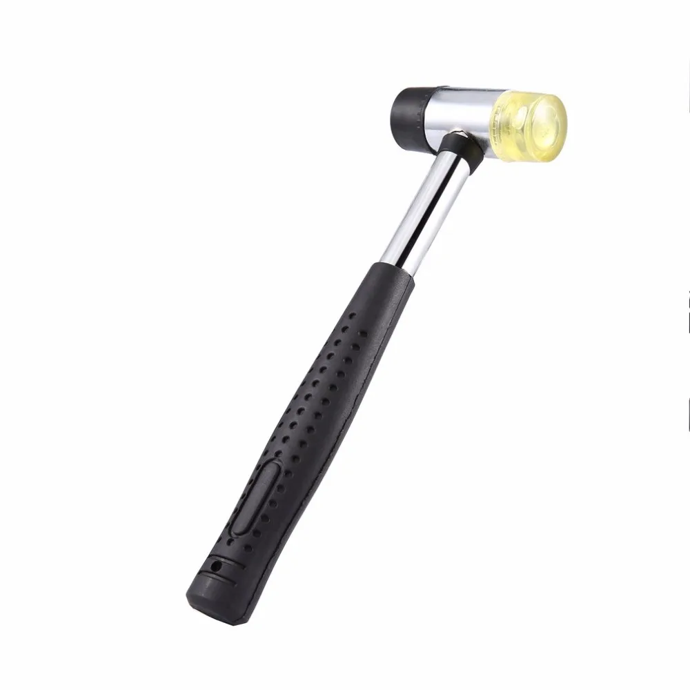 Rubber Mounting Hammer Fitting Tool Wear-resistant and Slip-proof Installation Household Tools Steel Handle Double Face | Инструменты