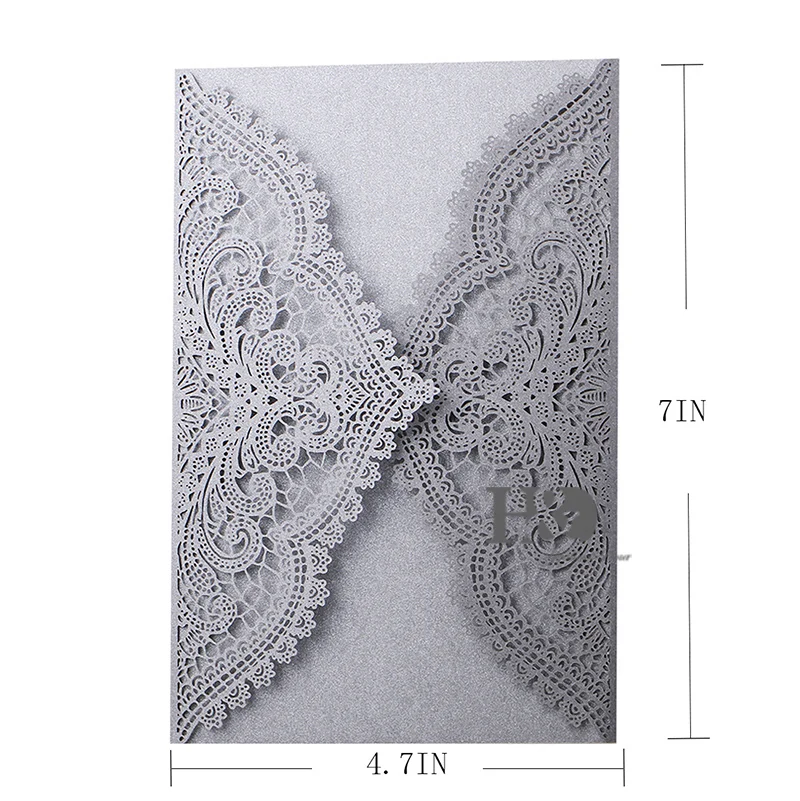 Высокое качество 60 шт Корона свадебные приглашения с цветами визитные карточки