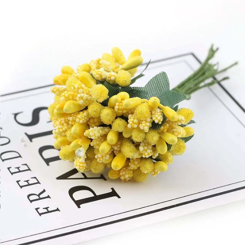 12 шт. stamen sugar Искусственные цветы ручной работы свадебные украшения diy ВЕНОК