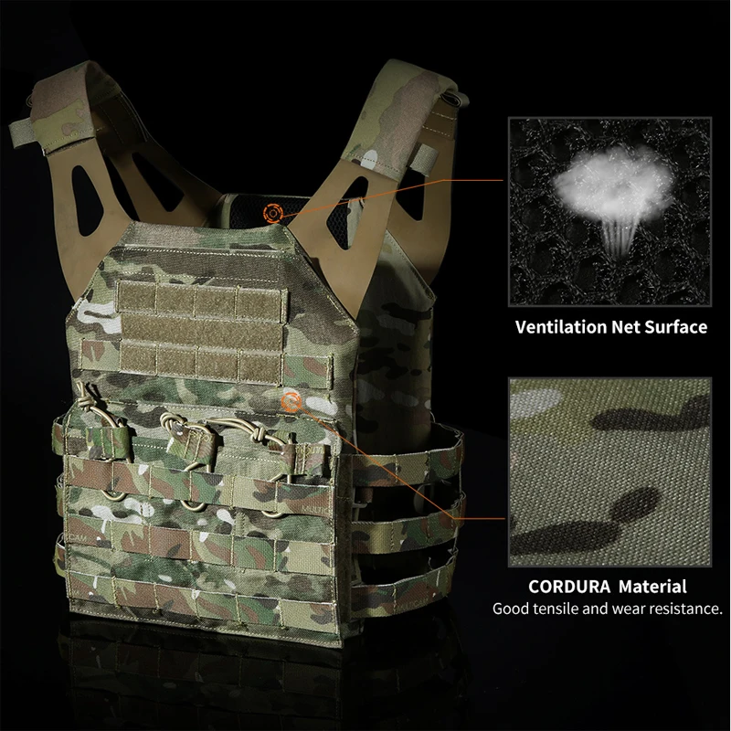 Тактические CQB открытый жилет Для мужчин Cordura защиты спортивные жилеты Антисейсмические камуфляж армии поклонников оборудовать Для мужчин t