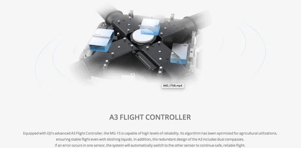 DJI AGRAS MG-1S, DJI сельскохозяйственное распыление Дрон, 10 кг полезные нагрузки