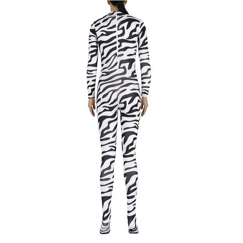 Костюм животного тигра, Зебра, леопард, камуфляж, лайкра, Zentai, костюм косплей, карнавал, Хэллоуин, взрослый комбинезон, полноразмерные, вечерние, для детей