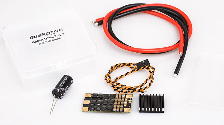 BeeRotor 80A Бесщеточный Регулятор скорости ESC V2.0 с OneShot MultiSho DSHOT BLHeli_S 3 8S RC Lipo Motor|Детали