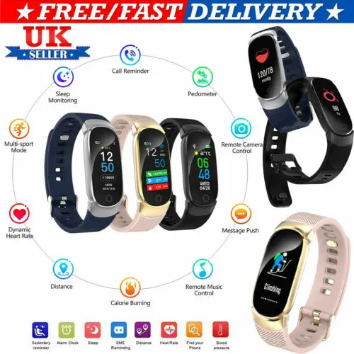

2019 Women Smart Watch Pedometer Heart Rate Blood Pressure Monitor Men Fitness Activity Tracker UK Sport Smart Bracelet Band