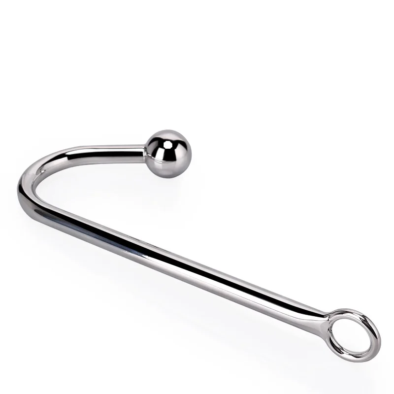 130g Stainless steel anal hook with beads hole metal butt plug anus fart putty slave Prostate Massager BDSM sex toy for men | Красота и