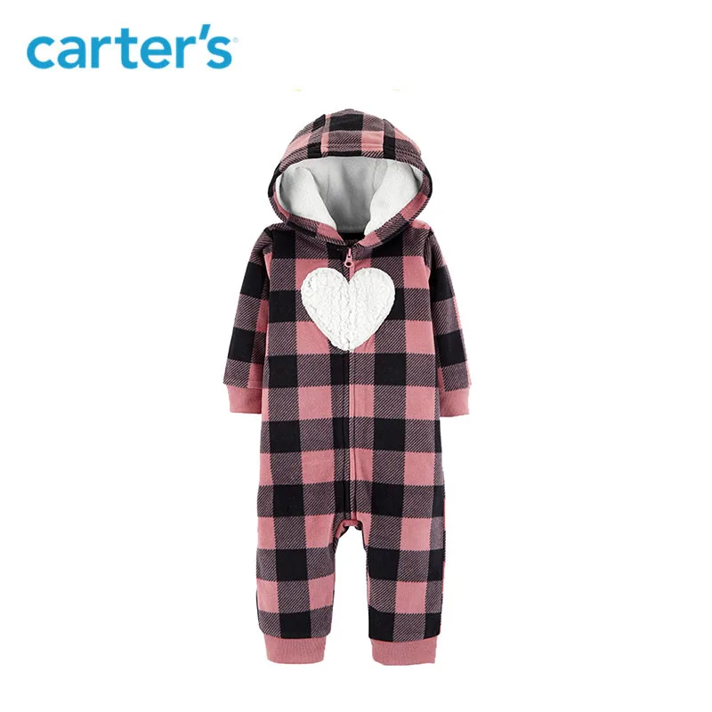Carters/милый комбинезон для маленьких девочек с принтом в виде сердечек уютный