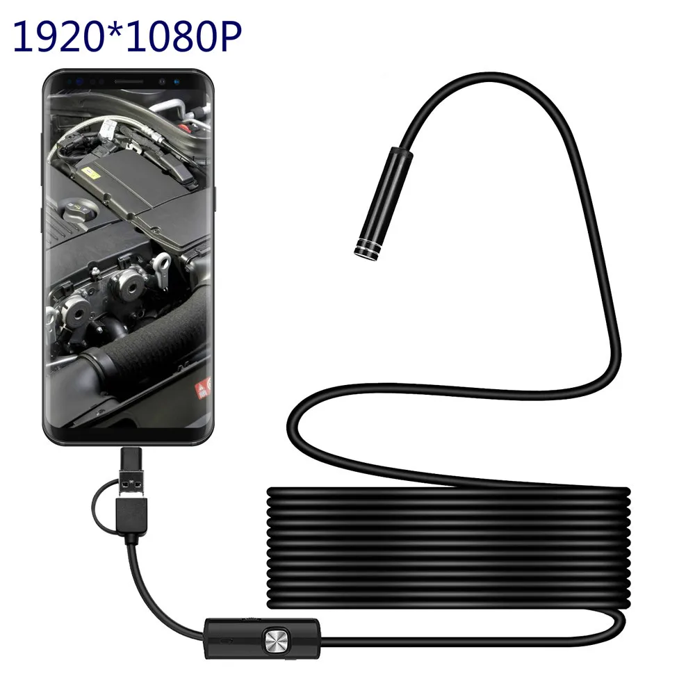 3в1 тип c 8 0 мм эндоскоп камера 1080P HD USB с светодиодами 1/2/5 м кабель