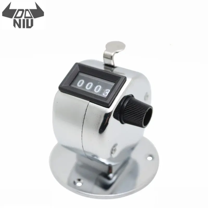DANIU Mini 0-9999 Counter Metal Case Manual Four-Digit With Plastic Base Hand Tally Counters Clicker Measuring Tool | Инструменты