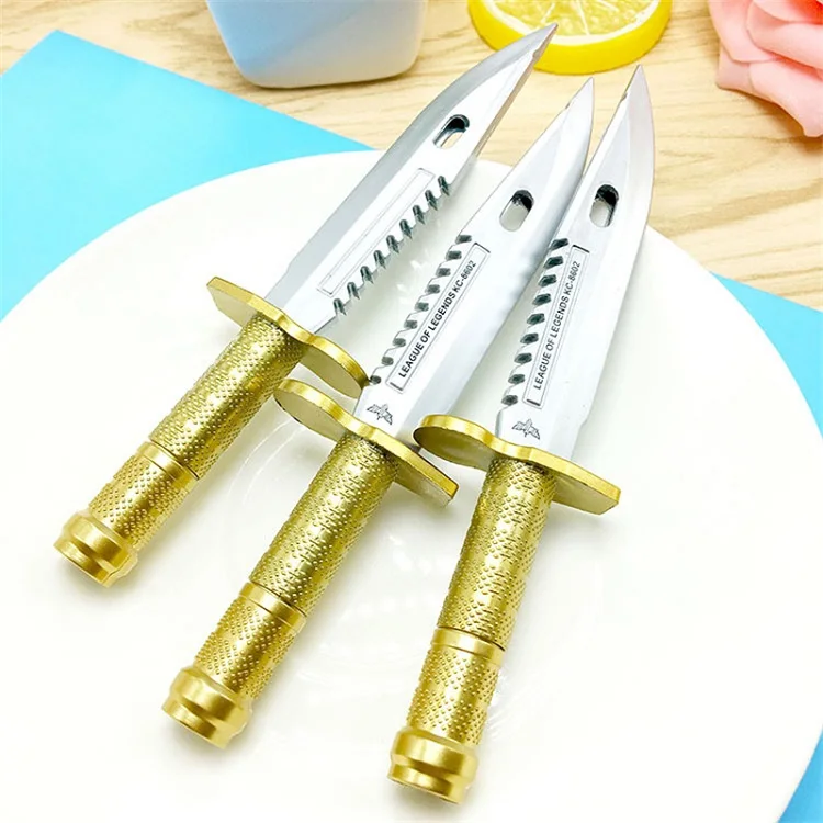 1Pcs Random Knife Корейская Желейная цветная стираемая гелевая ручка, милые канцелярские принадлежности, новинка, милый медведь, кошка, подарок, для школы, офиса, Kawaii, вещь, стационарная заправка - Цвет: 1Pcs Random Knife