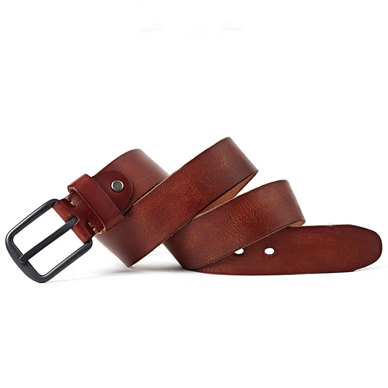 Мужской кожаный ремень черный из натуральной яловой кожи с пряжкой|leather belts for