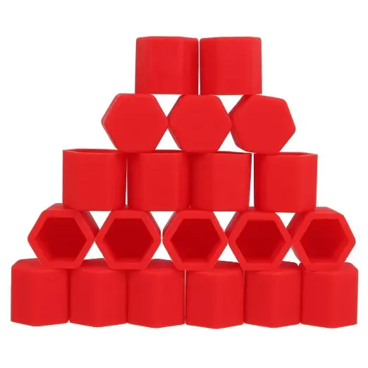 20X Силиконовые Красный Автомобиль Ступицы колеса орехи Винт Заглушки Декор для