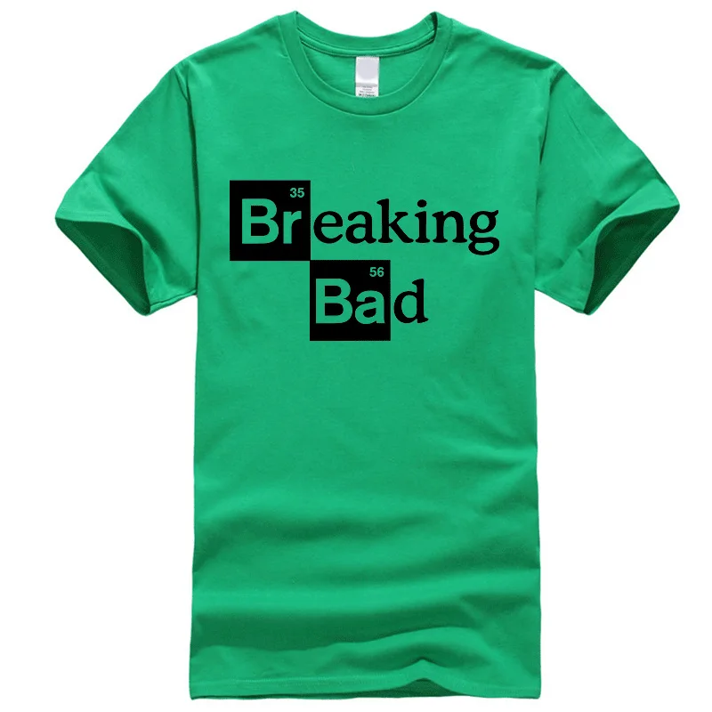 Мужские футболки Walter White, хлопковые топы с круглым вырезом, Heisenberg, Мужская футболка с коротким рукавом, Повседневная футболка с принтом "Breaking Bad" для мужчин - Цвет: Green