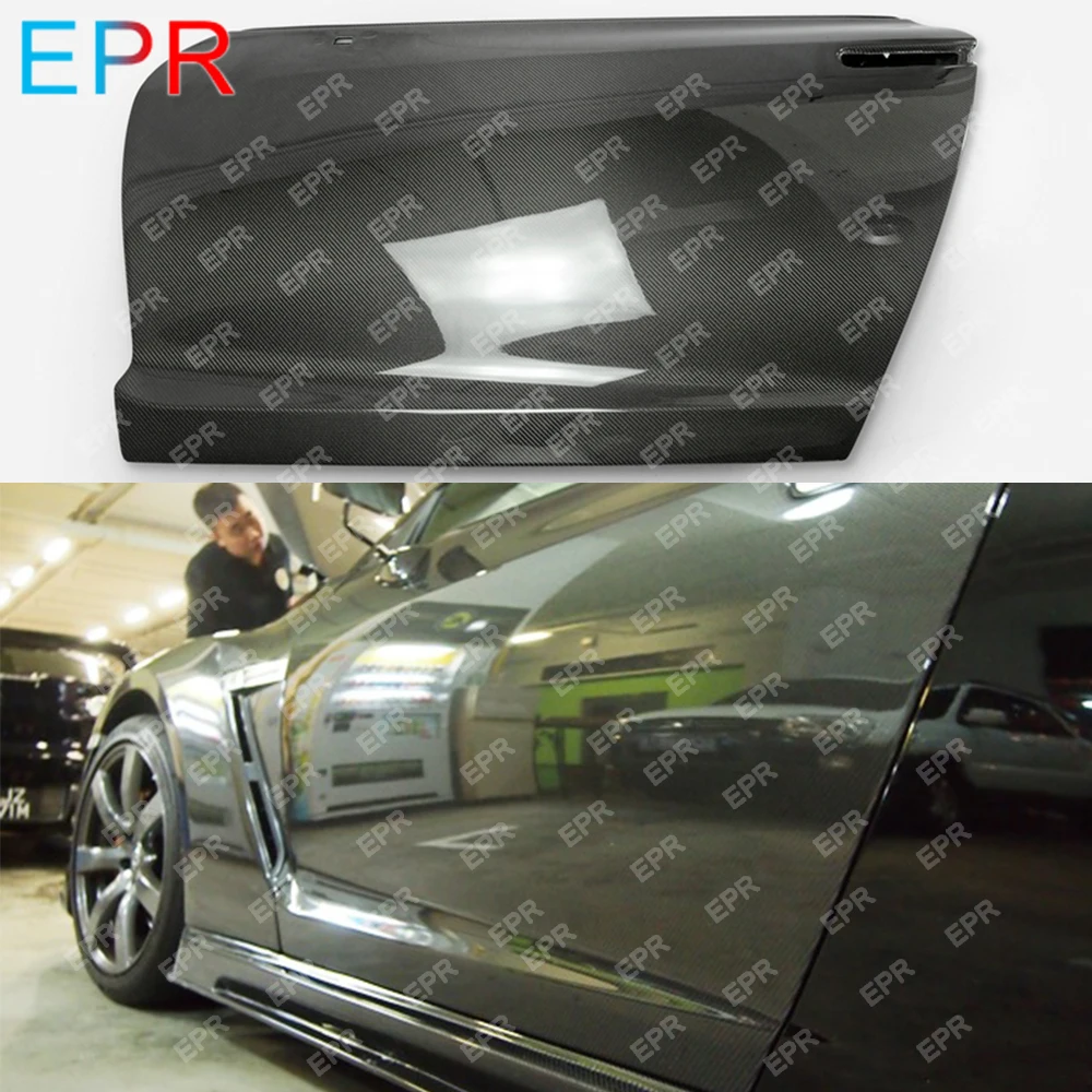 Для Nissan GTR R35 OEM стиль карбоновая дверь (пара) Комплект кузова тюнинг часть авто