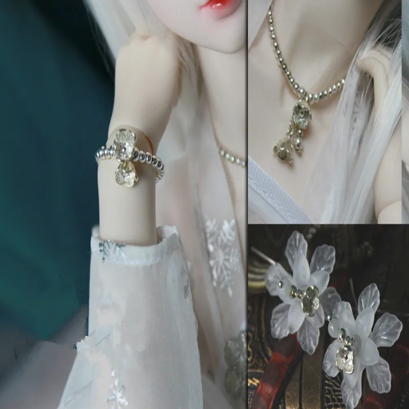 BJD одежда Китайский древний костюм bjd женский белый цвет-1/3 1/4 Fairyland minifee